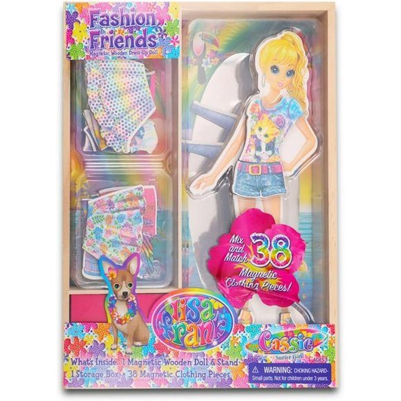 Lisa Frank Paper Dolls Activity Set 40 Pieces Surfer Girl Cassie NEW SEALED - Picture 2 of 9